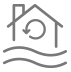 Water damage restoration icon